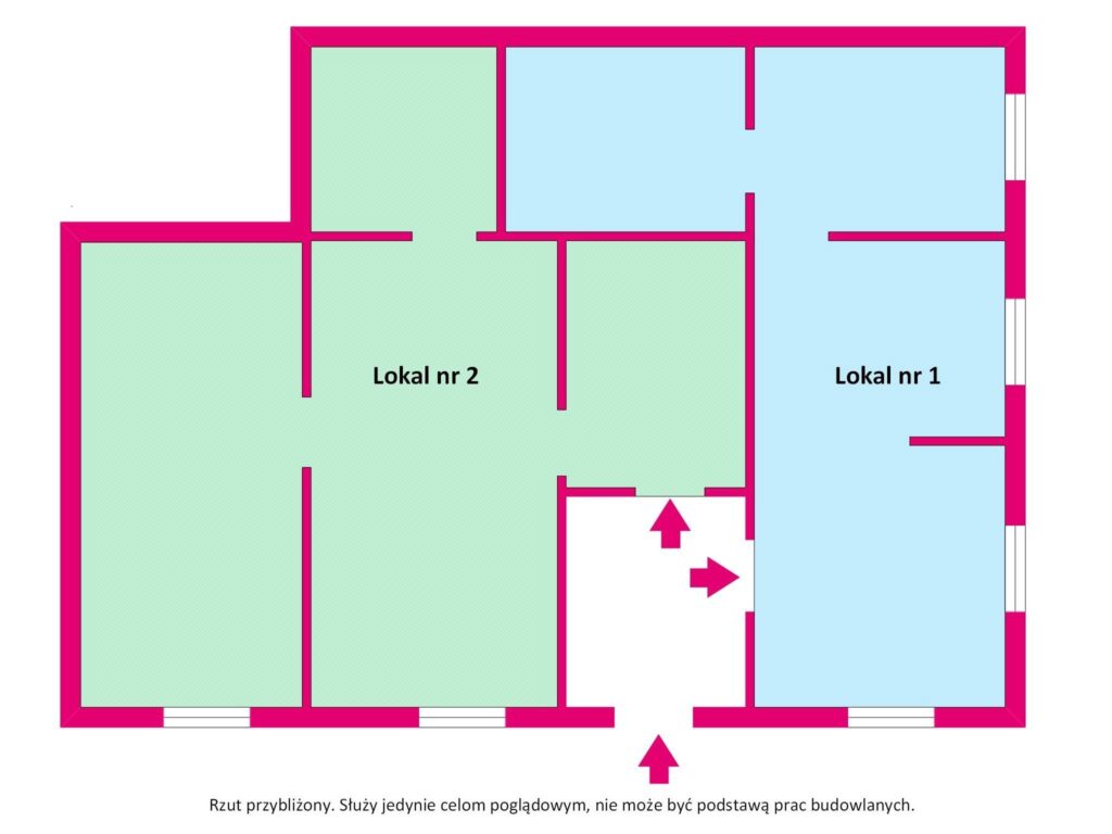 Lokal użytkowy-możliwość adaptacji na mieszkanie - rzut 1